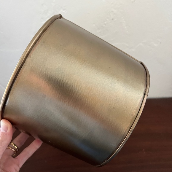 Terrain Habit & Form cylinder pot drum planter indoor houseplant pot brass gold - Picture 9 of 12